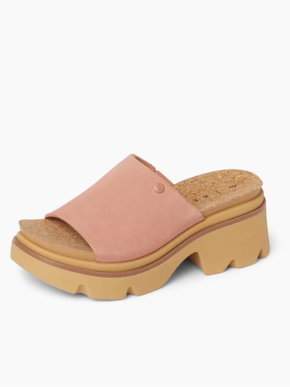 Reef Vista Luxe Eve Pink Platform Slide Mules sz 9 NWT